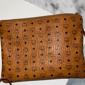 MCM Tan Leather Pouch